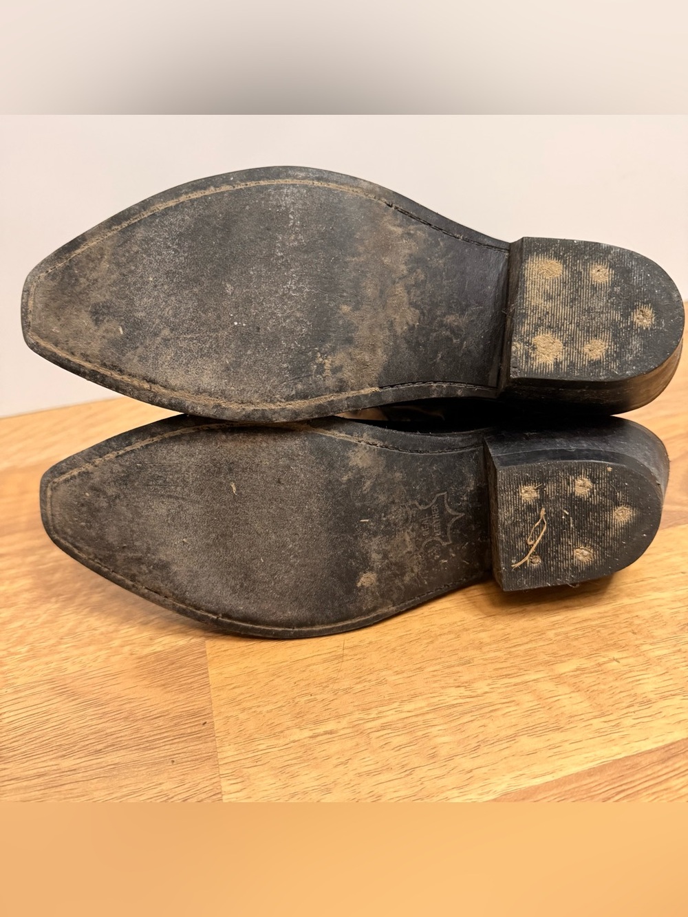 Old West Black and Brown Leather Boots - Picture 10 of 12